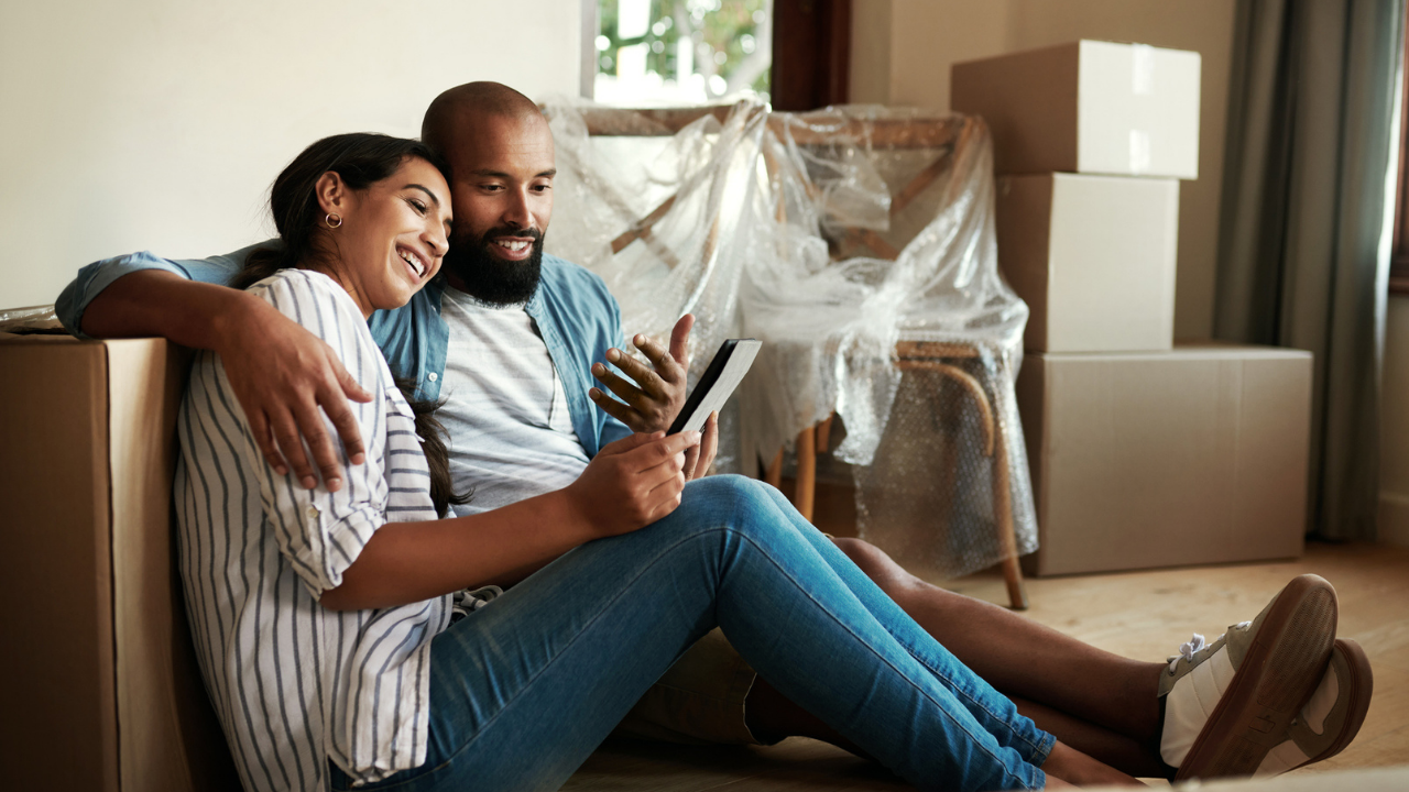 couple reviewing documents