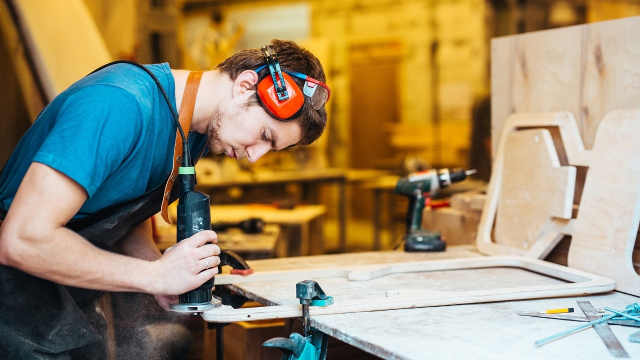 man in workshop