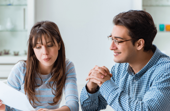 couple reviewing documents