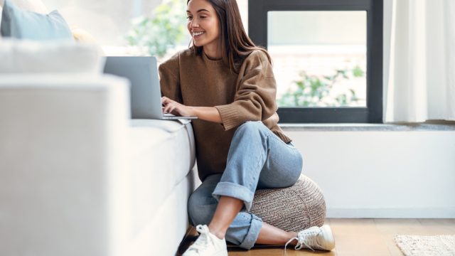 woman with laptop