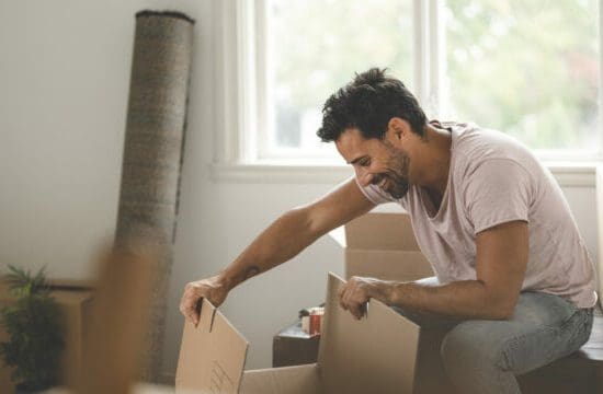 Young-male-packing-box